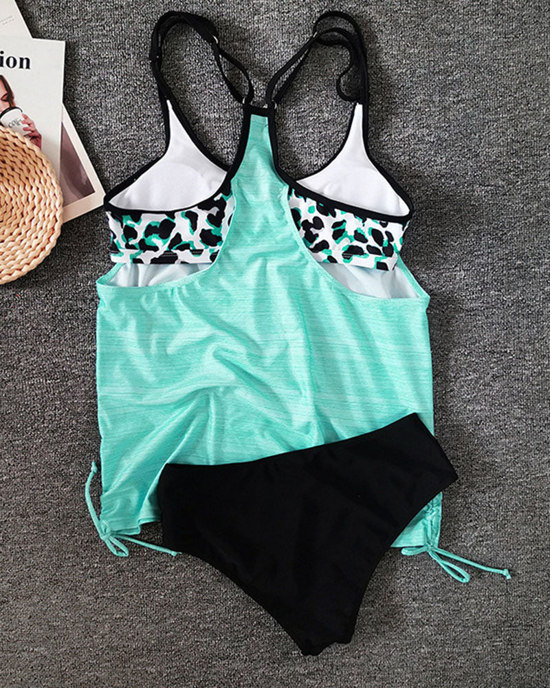 Augustus - Tankini uni met luipaardprint
