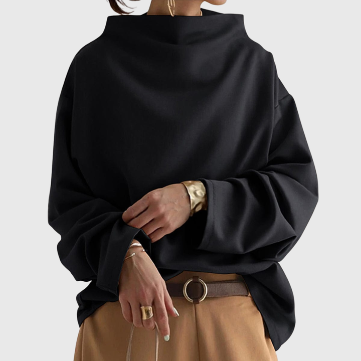 Christine | Casual top met hoge hals
