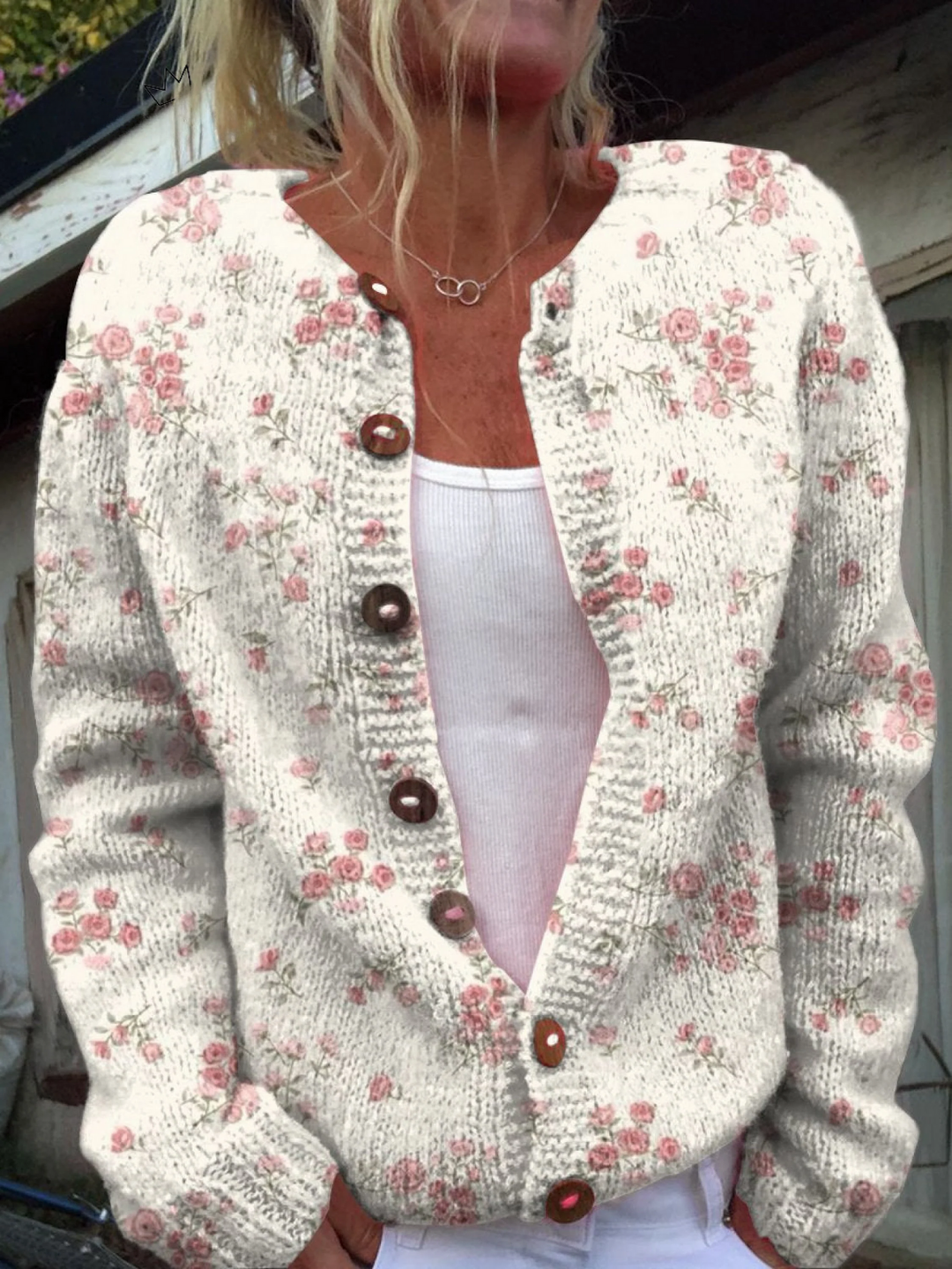 Lucia™ | Cardigan in Vintage Bloemenbrei