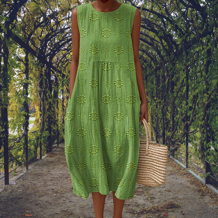 Aikaterini – Elegante mouwloze jurk met zakken