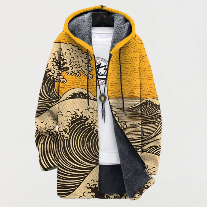 Keira - Mantel met Golvenprint
