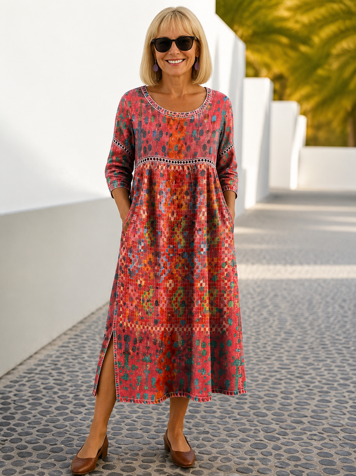 Gracie | Midi Jurk met Print