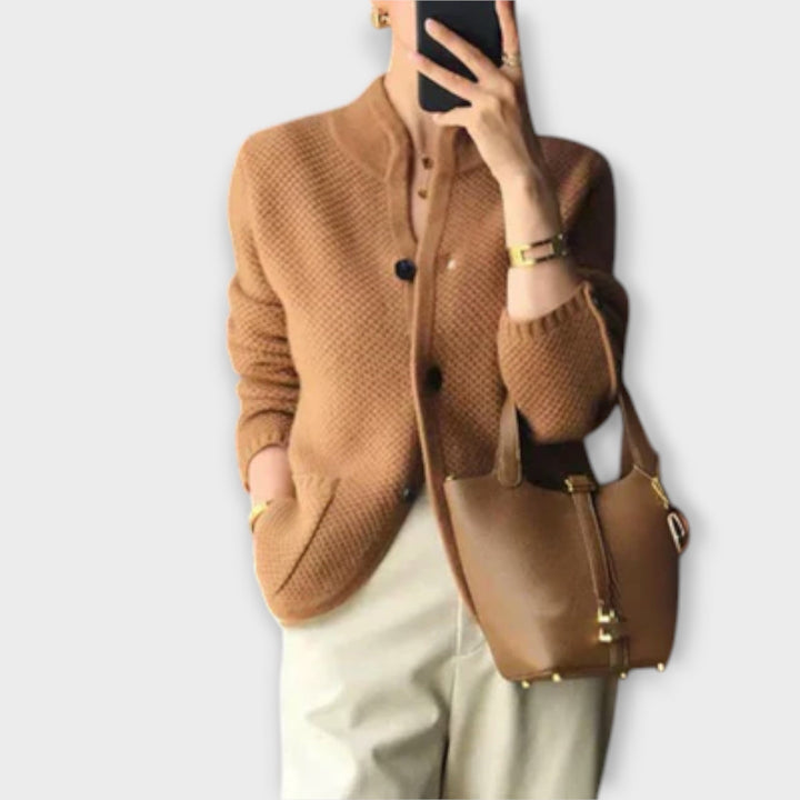 Alissa - Comfortabele cardigan in crème kleur