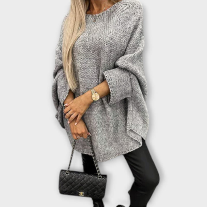 Isabelle - Beige trui voor dames met ronde hals