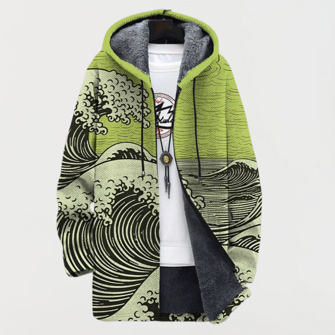 Keira - Mantel met Golvenprint