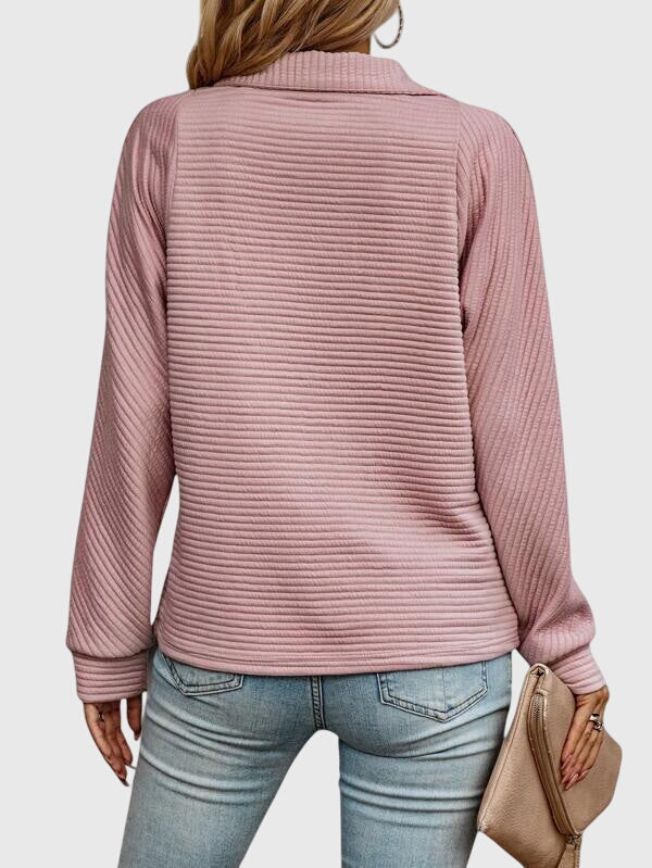 Christine | Elegante pullover met halve rits
