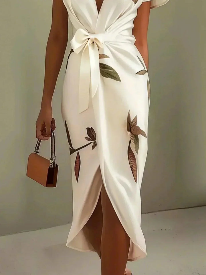 Amelia | Elegante bloemenportefeuille jurk