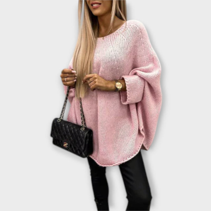 Isabelle - Beige trui voor dames met ronde hals
