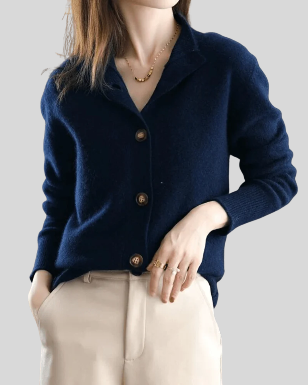 Stéphanie | Retro Stijl Kasjmier Cardigan