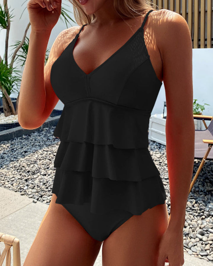Lia - Elegante badpak met stijlvolle ruffles