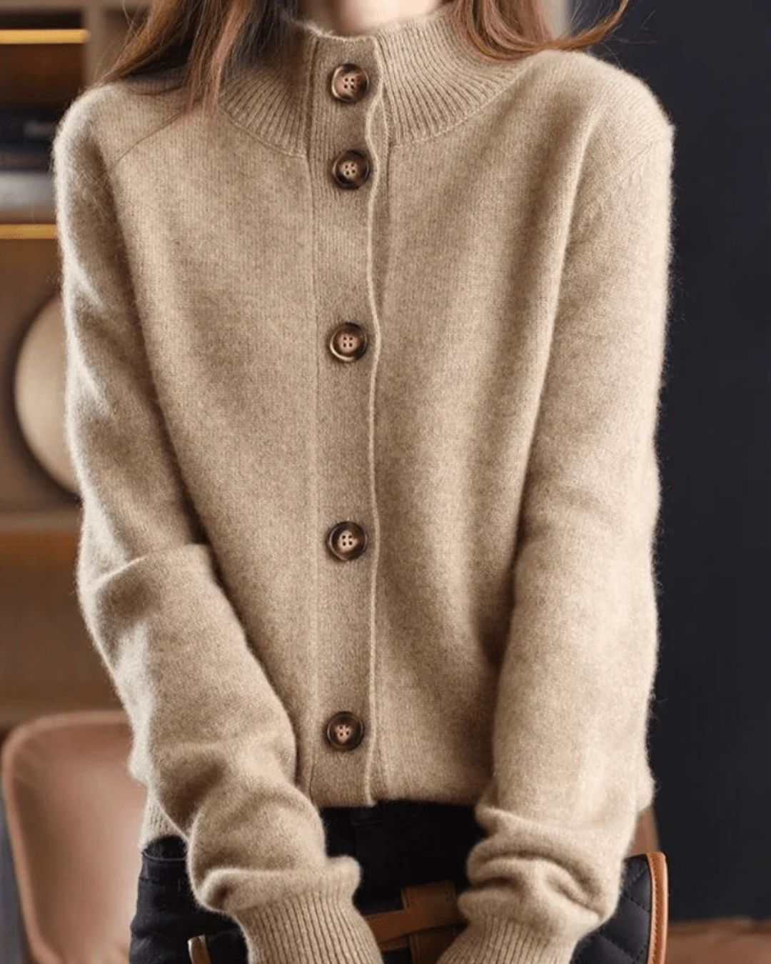 Stéphanie | Retro Stijl Kasjmier Cardigan