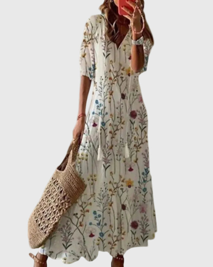Amalia | Maxi Jurk Vintage Boheemse Zomer