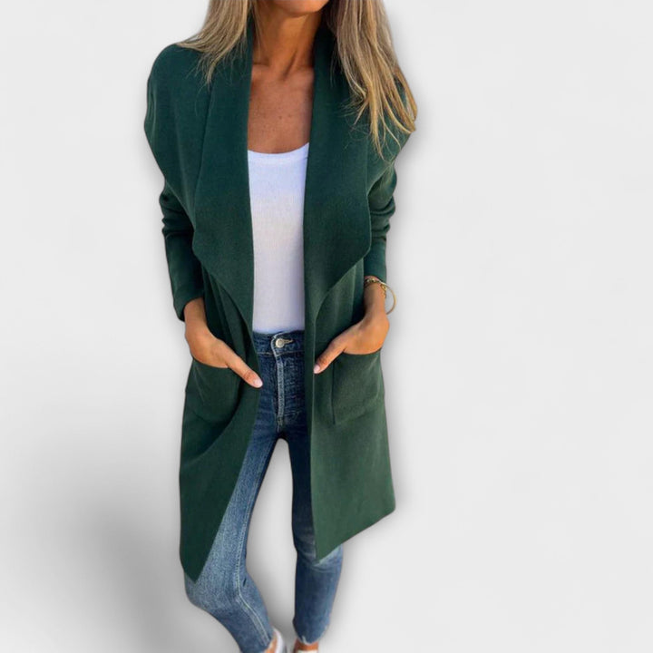 Eliane - Elegante lange cardigan Grijs