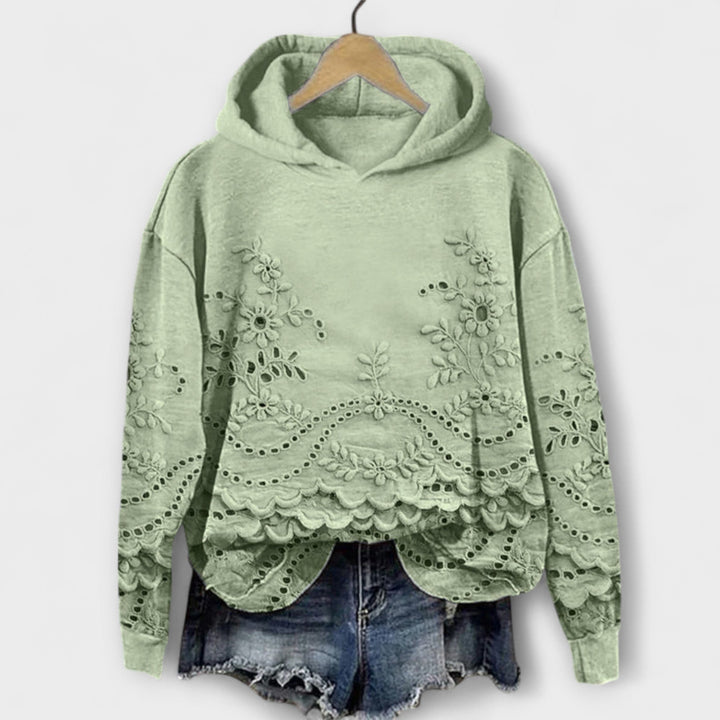 Grace - Vintage Lila Hoodie met Bloemmotief