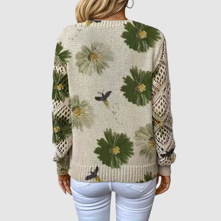 Meda - Elegante trui met bloemenpatroon