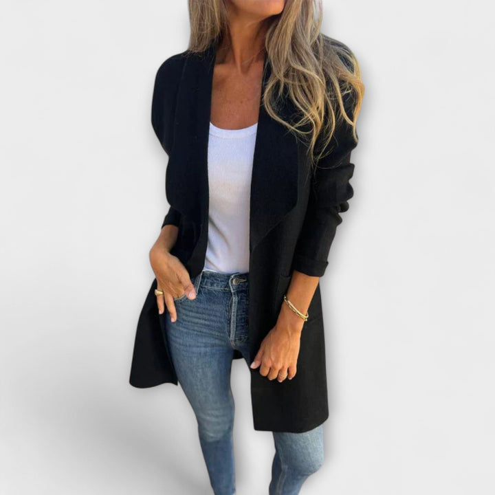 Eliane - Elegante lange cardigan Grijs