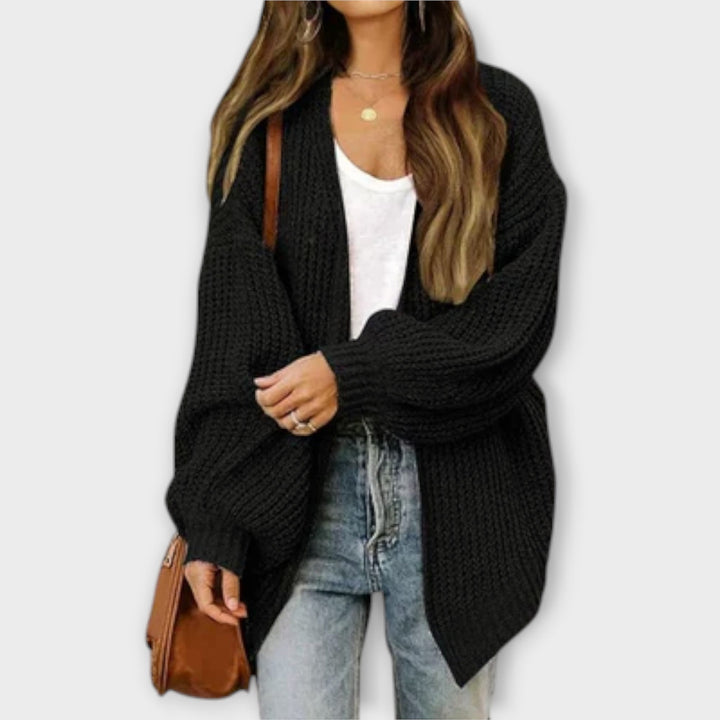 Leppa - Casual zwarte cardigan