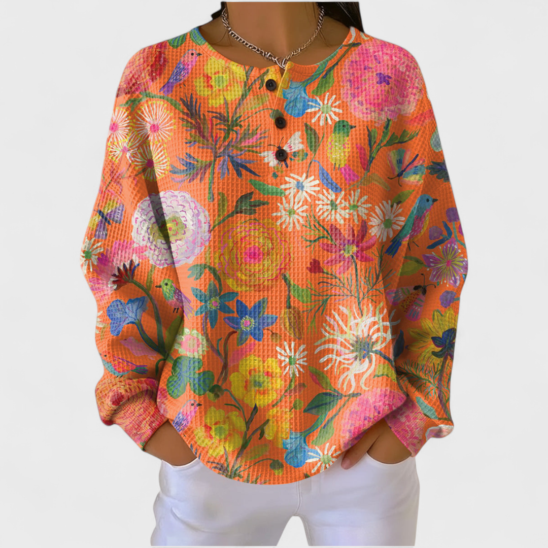 Claire | Sweatshirt met kleurrijke bloemenprint