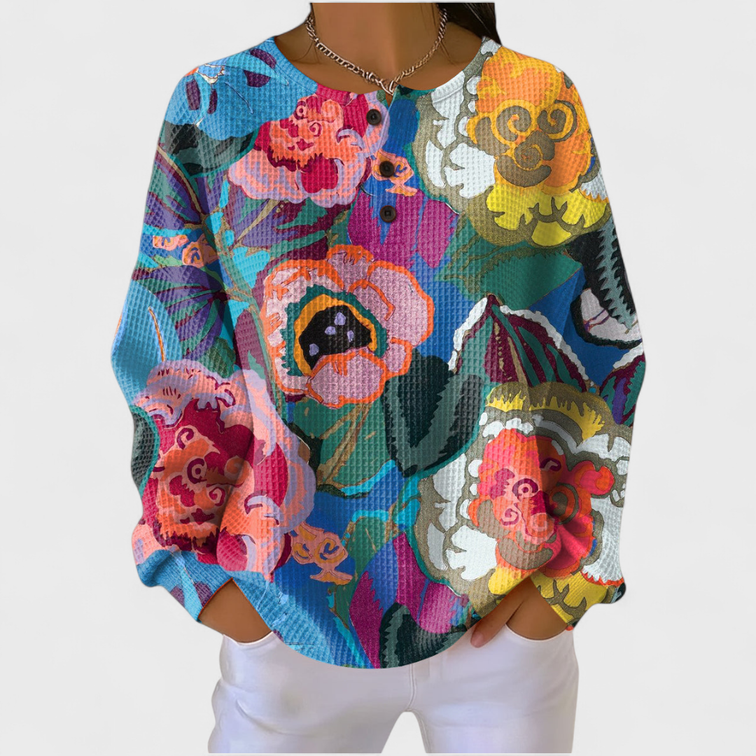 Chloé | Sweatshirt met grote kleurrijke bloemen