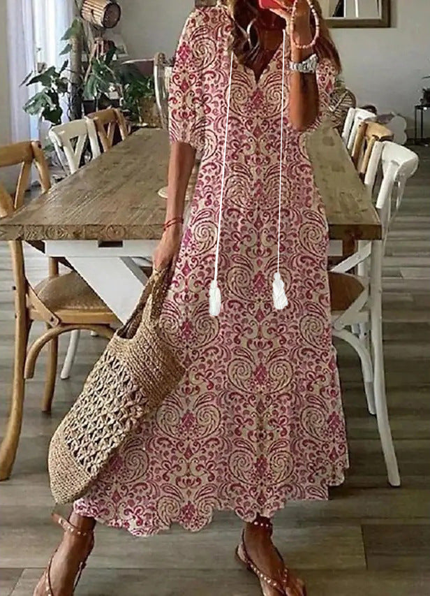 Amalia | Maxi Jurk Vintage Boheemse Zomer