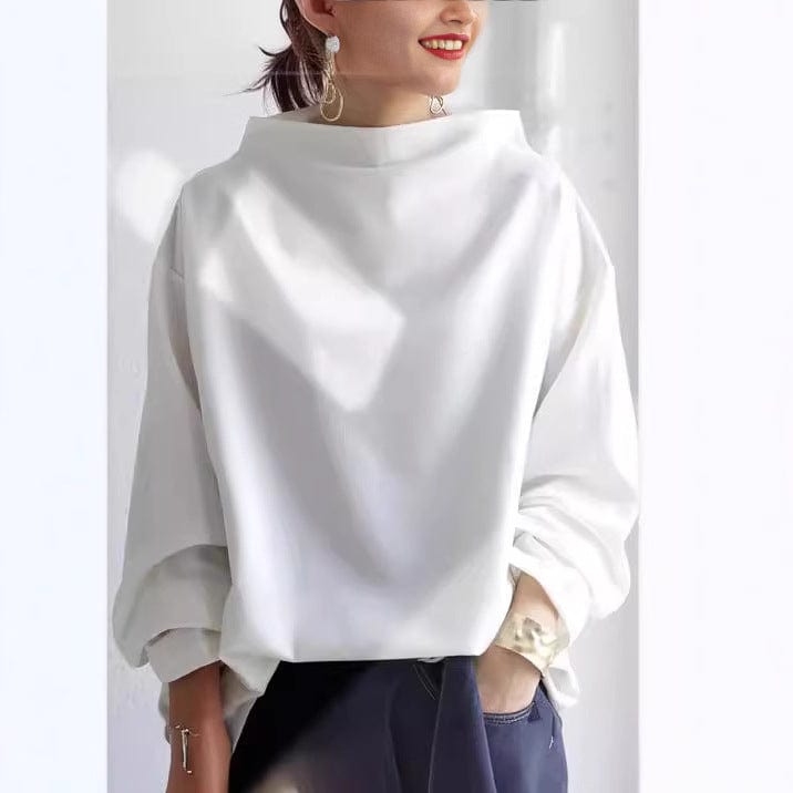 Christine | Casual top met hoge hals