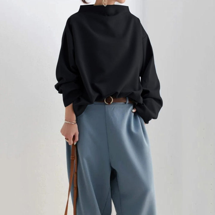 Christine | Casual top met hoge hals