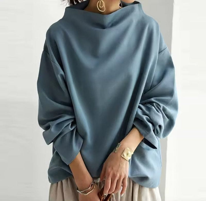 Christine | Casual top met hoge hals