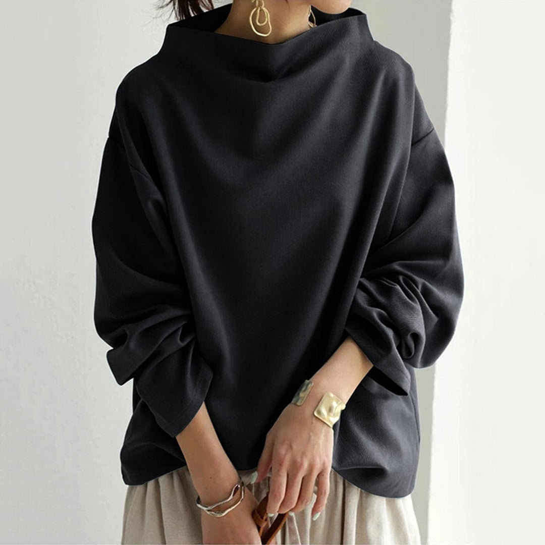 Christine | Casual top met hoge hals