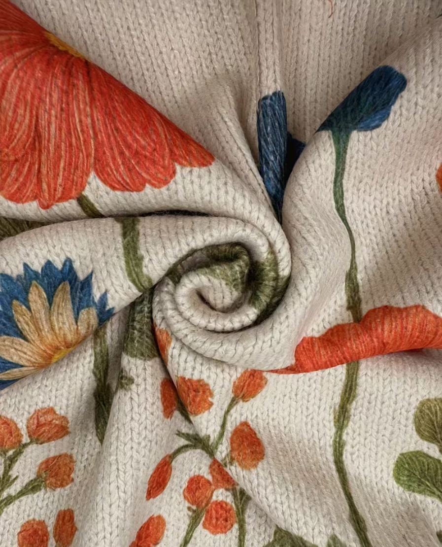 Angela™ | Cardigan Zip met Wilde Bloemen