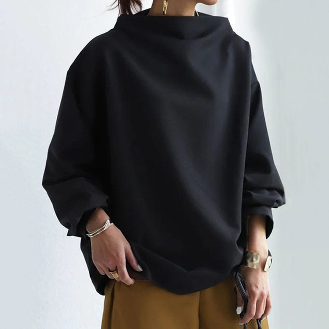 Christine | Casual top met hoge hals