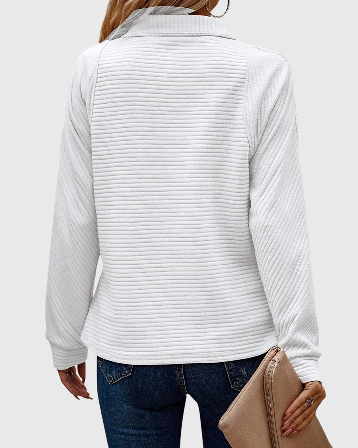 Christine | Elegante pullover met halve rits