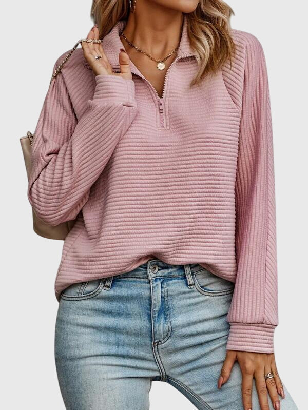 Christine | Elegante pullover met halve rits