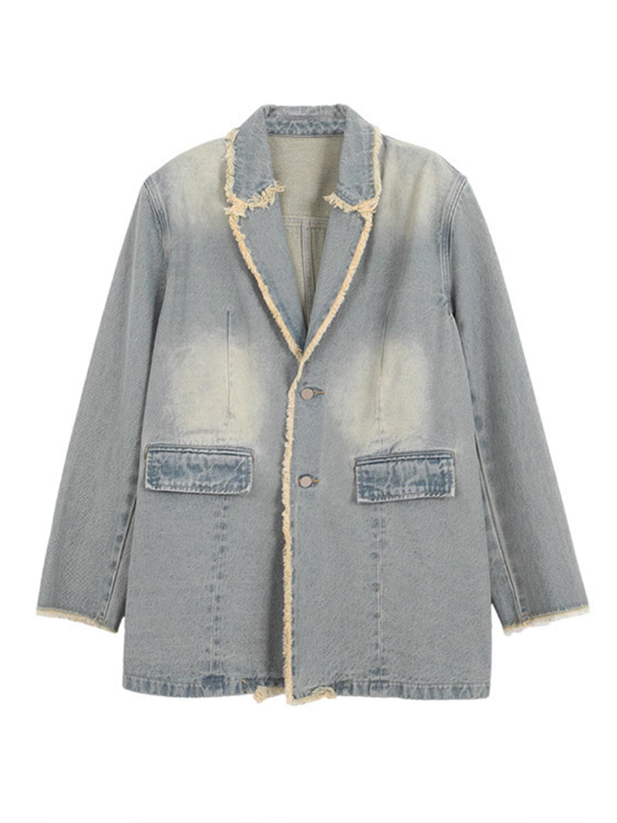Wilma | Oversized Blazer in Vintage-stijl met Open Randen