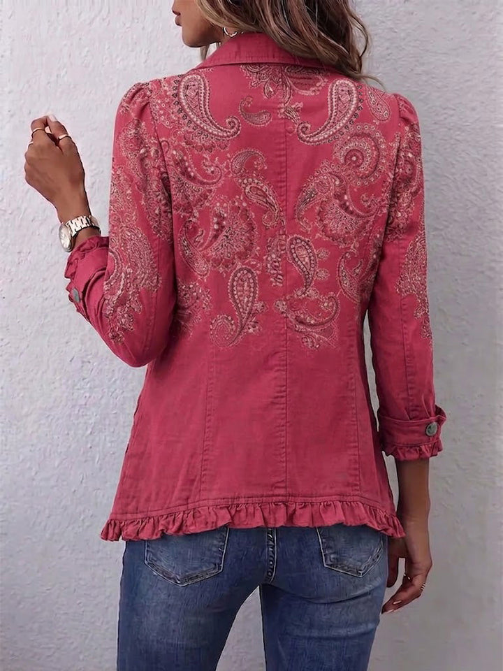 Elisa | Vintage-jack met paisleymotief en ruffles