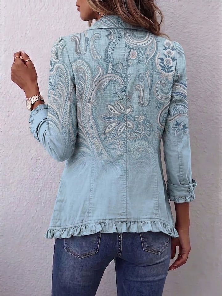 Helene | Vintage-jack met paisleymotief en ruches