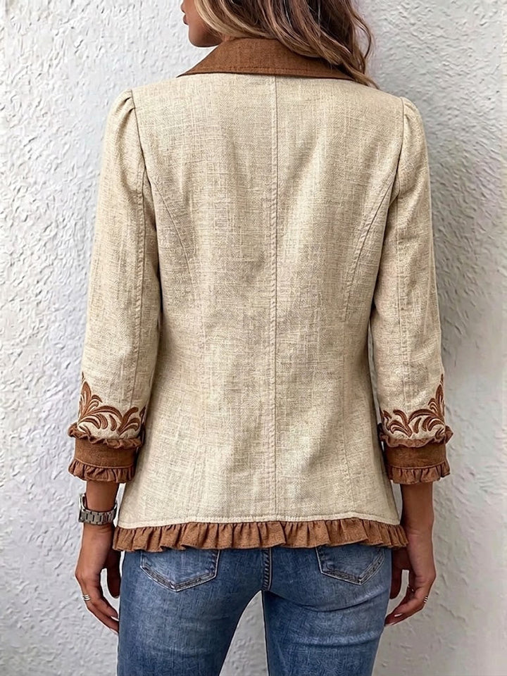 Rosalie | Vintage-Boho-Jack met bloemenpatroon en ruches